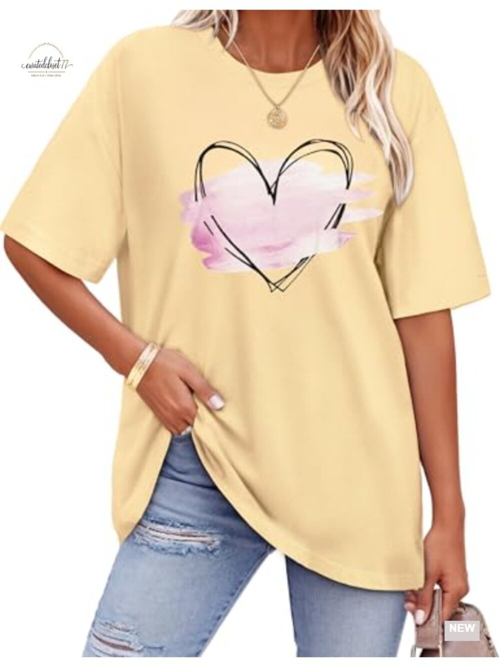 Oversized Graphic Tee for Women, Crew Neck Casual Short Sleeve T-Shirt, Soft